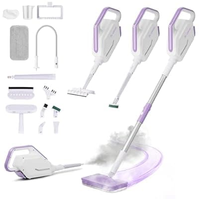 [AAOBOSI] AAOBOSI Steam Mop, 1300W Powerful Detachable Handheld Steamer with 350ml Tank, 11 Multi-purpose Accessories, 23FT Power Cable, Steam Mops for Floor Cleaning, Tiles, Windows, Carpets, Furniture