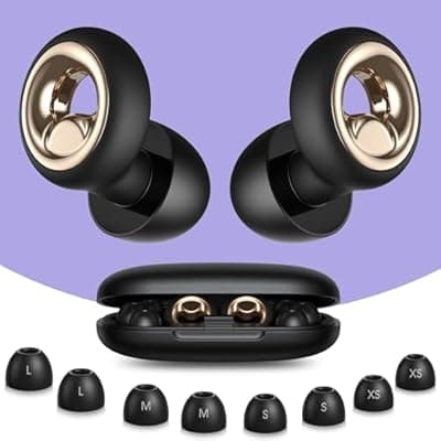 [Vosaf] Vosaf Ear Plugs for Sleeping, 55dB Silicone Ear Plugs for Noise Reduction, Reusable Sleeping Noise Cancelling Earplugs for Snoring, Concert & Shooting Ear Protection with 8 Eartips(Charcoal)