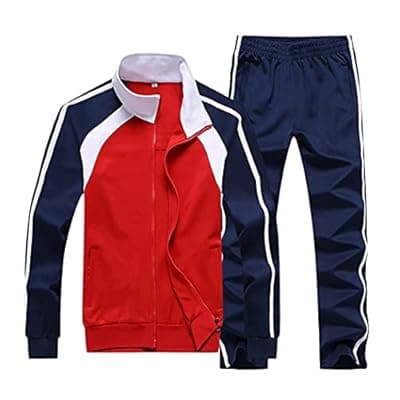 Sun Lorence Men's Athletic Running Tracksuit Set Casual Full Zip Jogging Sweat Suit