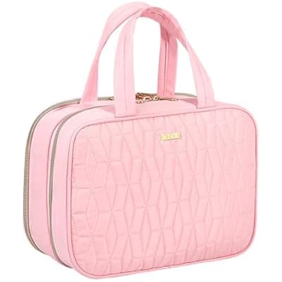 [Voova] Voova Hanging Travel Toiletry Bag for Women Men, Waterproof Makeup Cosmetic Organizer Holder for Toiletries Accessories, Traveling Essentials,Shampoo,Full-Sized Container, Brushes Kit Set, Pink