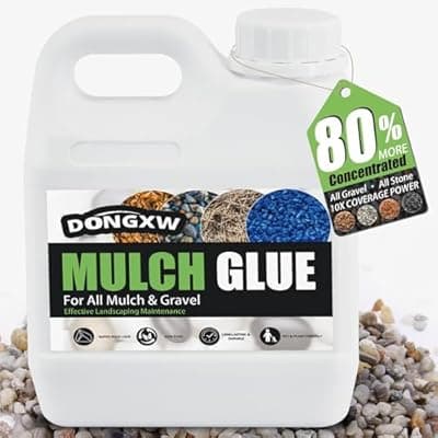 [Dongxw] Mulch Glue for Landscaping 32oz, Strong Rock Glue & Gravel Binder, Non-Toxic Fast-Dry Adhesive Mulch Lock, Long-Lasting Outdoor Mulch Stabilizer for Pine Straw, Garden Borders, Patios & More