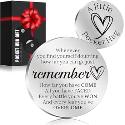 [LAGERFEY] LAGERFEY Mothers Day Graduation Inspirational Keychain Gifts,Valentines Day for Him Her Gifts - Pocket Hug, Gifts for Men