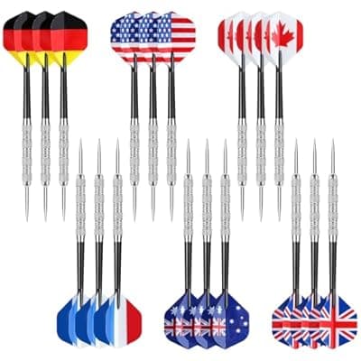 [Accmor] Accmor Metal Tip Darts, Steel Tip Darts, 18 Grams Professional Metal Darts, Darts Metal Tip Set, Metal Darts for Dartboard