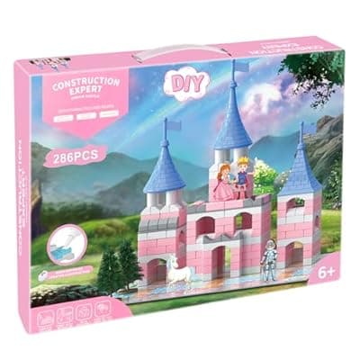 Dream Princess Castle Building Blocks Set, STEM Creative Castle Playset Building Toys for Kids, DIY Construction Toy for Girls Boy Birthday Gift for 6 7 8 9 10 11 12+, Not Compatible with Lego Castle