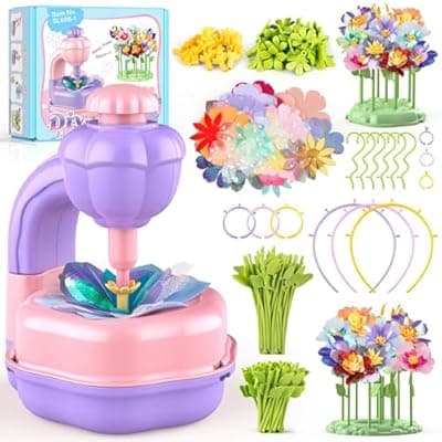 [IBLOTIME] IBLOTIME Fabric Flower Bouquets Toys DIY Flower Press Kit Arts and Crafts Flower Bouquet Making Set Creative Craft Supplies for Birthday Christmas Gifts for Teens Ages 14+