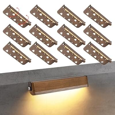 [Lecotresy] Lecotresy 12-Packs 7inch 3W LED Hardscape Lighting,Retaining Wall Lights,12V Low Voltage Bronze Gold Landscape Paver Lighting,IP65 Waterproof Outdoor Step Lights,2700K Soft White