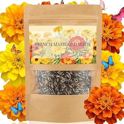 [LUOJIBIE] LUOJIBIE French Marigold Seeds for Planting Outdoors, Giant Marigold Flowers Seeds Bulk for 2026, Over 8,500+ Seeds Prolific Blooms, Ideal for Vibrant Pollinator Gardens