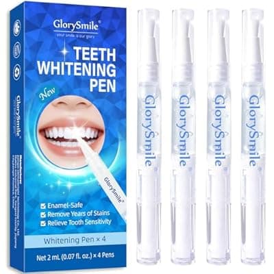 [LOQFA] Teeth Whitening Pen 4-Pack, 35% Carbamide Peroxide Whitening Gel Pens for Sensitive Teeth, Instant Whitening Essence for Stained Teeth, Removes Coffee, Wine & Smoking Stains