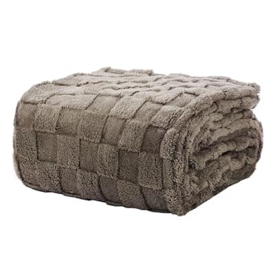 [Eydna] Eydna Blanket King Size 90"x110", All Season Use Lightweight AC Blanket for Bed & Sofa & Office & Camping & pet & Room, Ultra-Soft Checkerboard Pattern, Gift for Grandma, Light Gray