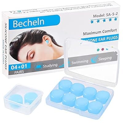 [Becheln] Ear Plugs for Sleeping, Waterproof Moldable Silicone EarPlugs for Sleeping Noise Cancelling, Mowing, Swimming and Concerts