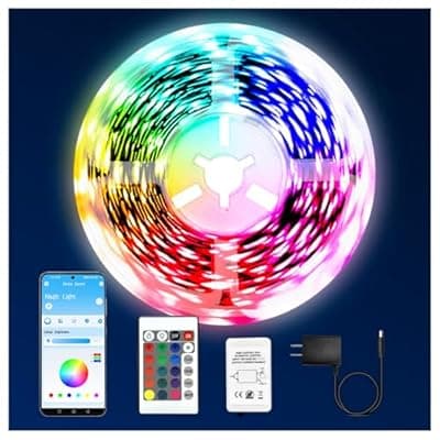 [dalattin] dalattin Led Lights for Bedroom 110FT (1 Roll),Led Smart Strip Lights with App Control Remote Control, RGB LED Light Strips,Music Sync Color Changing Room Decoration Party,Halloween Décor