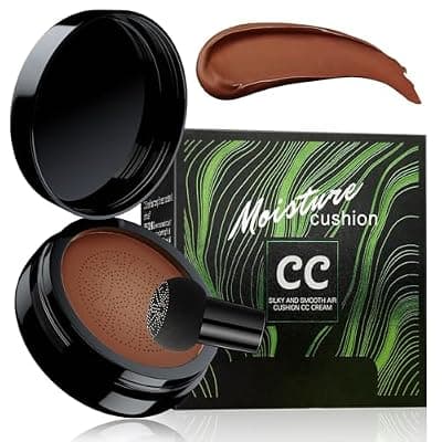 [Ihrlpxkc] Foundation for Older Women - Air Cushion CC Cream Foundation Makeup, BB Cream Concealer Full Coverage Moisturizing Concealer Brighten Long-lasting (Deep)