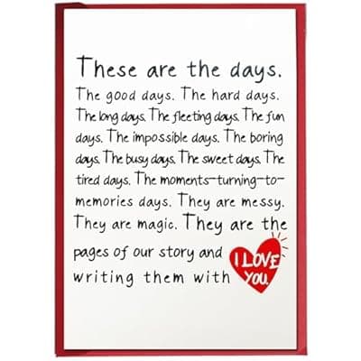 [PAZLOG] PAZLOG Romantic Anniversary Card & Gifts for Husband, Wife, Boyfriend, Girlfriend, Couple, Him, Her, Men & Women,“Love Letter”Heartfelt Present-8x5.3 Inches, Double-Sided