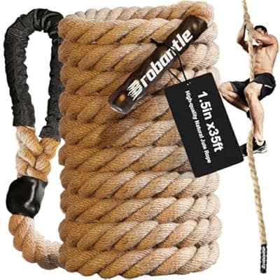 [Brobantle] Brobantle Workout Fitness Climbing Rope 10FT 15FT 20FT 25FT 30FT, 1.5" Diameter Gym Climbing Rope for Strength Training,Exercise Climbing Rope for Adults Outdoor Indoor