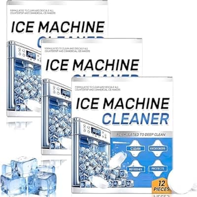 [Hasmirk] Ice Machine Cleaner and Descaler Tablets, 36 Clean Tablets Compatible with Frigidaire, Opal, GE Profile, Kitchenaid, Nickel Safe Scale Remover for Countertop, Nugget Ice Makers, Bulk 1 Year Supply