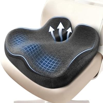 [JIPORIER] Thickened Seat Cushions for Office Chairs,Ergonomic Memory Foam seat Cushion，Sciatica Pain Relief Pillow for Long Sitting，Coccyx Cushion for Tailbone Pain,Office,Car,Pregnancy,Wheelchair