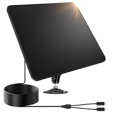 [KJK] 6W Solar Panel for Security Cameras – Solar Battery Charger with Micro USB & USB-C, IP67 Waterproof with 360° Adjustable Mount