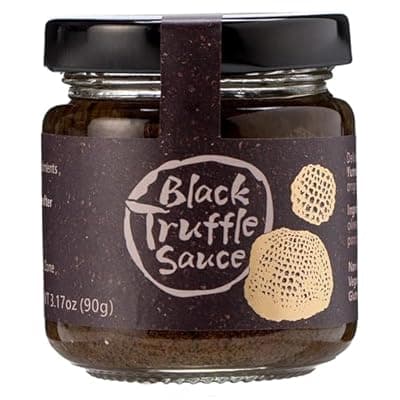 [VIGOROUS MOUNTAINS] VIGOROUS MOUNTAINS Black Truffle Sauce - 3.17 oz Vegan Paste Pasta Pizza Seasoning in Extra Virgin Olive Oil