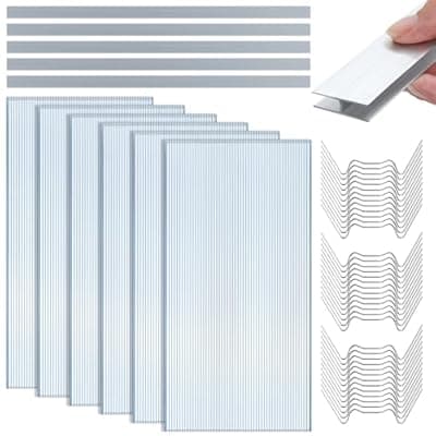 [Hotop] Hotop Polycarbonate Greenhouse Panels Kit 4' x 2' x 0.24" Includes 6 Pack Clear Double Layer Polycarbonate Sheets 5 Pcs Aluminum Connecting Strips and 50 Pcs W Shaped Clips for Garden Covering