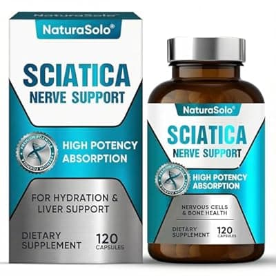 [NaturaSolo] NaturaSolo Sciatic Nerve & Discomfort Supplement - Nerve Savior for Neuropathy, 120 Capsules Featuring Alpha Lipoic Acid 300mg & Vitamin B Complex for Targeted Comfort