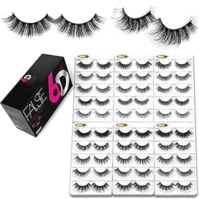 [Eliace] Eliace False Eyelashes Natural look Cat Eye Lashes Wispy Strips,6D Volume Mink lashes 30 Pairs 10 Mixed Styles Fake Eyelashes Pack,Wispy Eyelash Soft Reusable Dramatic Fluffy Beauty Lash Wholesale