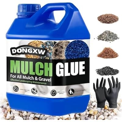 [Dongxw] Mulch Glue for Landscaping, 64oz Concentrated Rock Glue, Weather-Resistant Gravel Binder & Stabilizer, Non-Toxic Pet-Safe Adhesive for Pea Gravel, Stones & Pebbles, Outdoor Garden Paths & Walkways