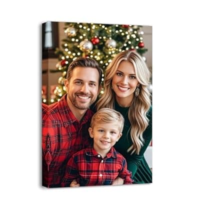 [Anjiefo] Anjiefo Custom Picture Canvas Prints (Framed 8X10) - Personalized Wall Art with Your Photos, Custom Photo Decor for Birthday Gifts, Wedding Gifts, Home Use