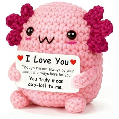 [Krinisou] Krinisou I Love You Gifts for Girlfriend Boyfriend, Long Distance Relationship Axolotl Gifts, Small Cute Romantic Anniversary Birthday Valentine’s Day Presents for Couple