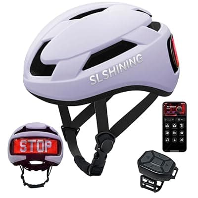 [MOYACA] Bike Helmet, Smart App Program Bike Helmet with USB Rechargeable Light, Back Light Mountain for Adult&Men Women, with Turn Signals Remote Control
