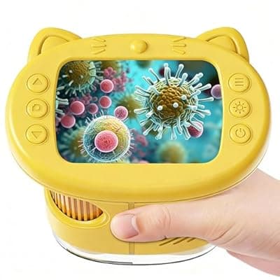 [Nisumkey] 1000X Handheld Digital Microscope for Kids, Pocket Microscope with 2.0" IPS Screen, Portable STEM Science Toy for Ages 4-12, Educational Birthday Gift for Boys Girls, Outdoor Exploration Kit