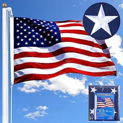 [Amazing Flag Kingdom] American Flag 3x5 Outdoor Heavy Duty, American Flags for outside 3x5 , Heavy Duty Nylon USA Flags with Durable Brass Grommets, Sewn Stripes Standard, 300D Nylon USA Flag for Indoor Outside Decoration