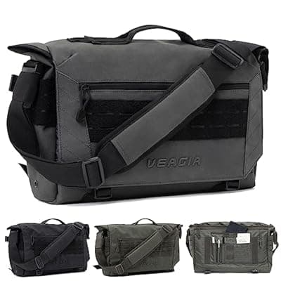 [VEAGIA] VEAGIA Messenger bag Laptop bag Briefcase Molle system Tactical style Detachable shoulder strap Shoulder Bags