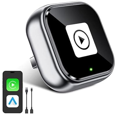 [Cfulan] Wireless CarPlay Adapter & Android Auto, Wired to Wireless Carplay Adapter for Apple iPhone & Android, Mini USB Design with Type-C Extension, Plug and Play, No Latency & Auto-Reconnect, 2026 Upgraded