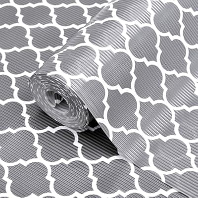 [CLENAT] Shelf Drawer Liner for Kitchen Cabinet Non-Slip Refrigerator Liners Non-Adhesive Waterproof Oil-Proof Protect Kitchen Mat Easy to Clean EVA Material for Bathroom, Pantry, Grey 12 in x 20 FT