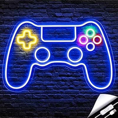 [Kavaas] Kavaas Gamer Neon Sign, Game Controller LED Sign for Gaming Room Decor - Game Neon Sign for Teen Boy Room Decor - Best Gamer Gifts for Boys, Kids