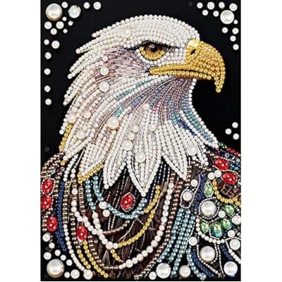 [ajepon] ajepon Eagle Pearl Painting Kits for Adults - Special Shape Diamond Art Kits for Adults, Eagles Pearl Diamond Painting Kit for Wall Home Decor Arts Craft 12x16inch